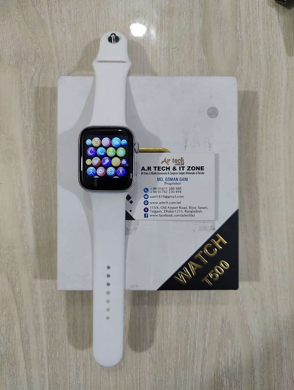 T500 Smart Watch Touch Display Calling Option - White image