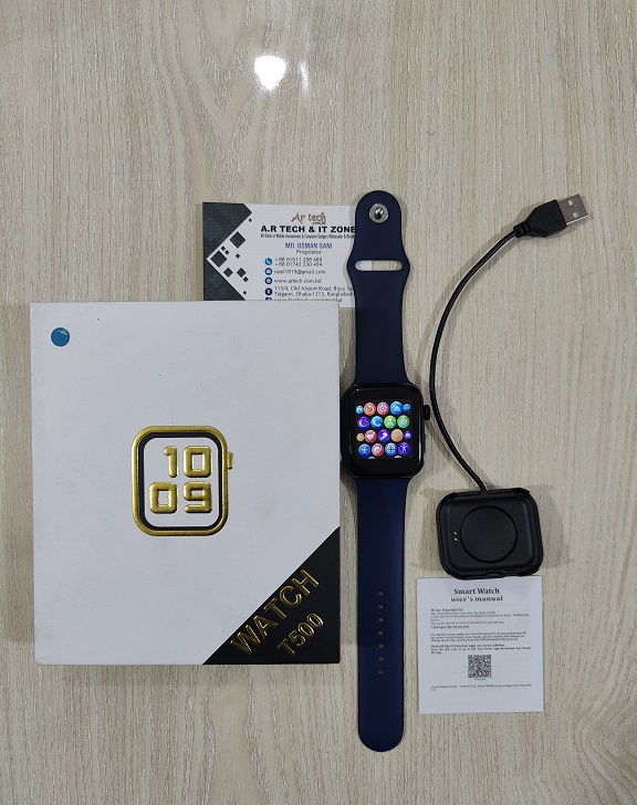 T500 Smart Watch Touch Display Calling Option - Blue Images