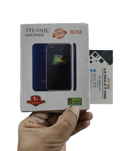 Titanic Rose Mini Card Phone Dual Sim With Warranty - Blue image
