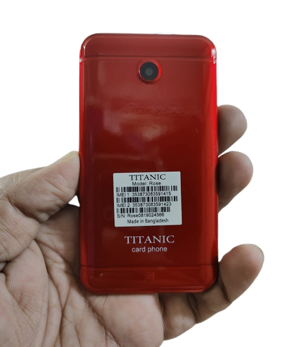 Titanic Rose Mini Card Phone Dual Sim With Warranty - Red Images