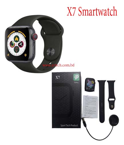 X7 Smart Watch Touch Display Calling Option - Black Images