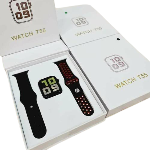 T55-Smart-Watch-Two-Pair-Belt-Touch-Display-Calling-Option image